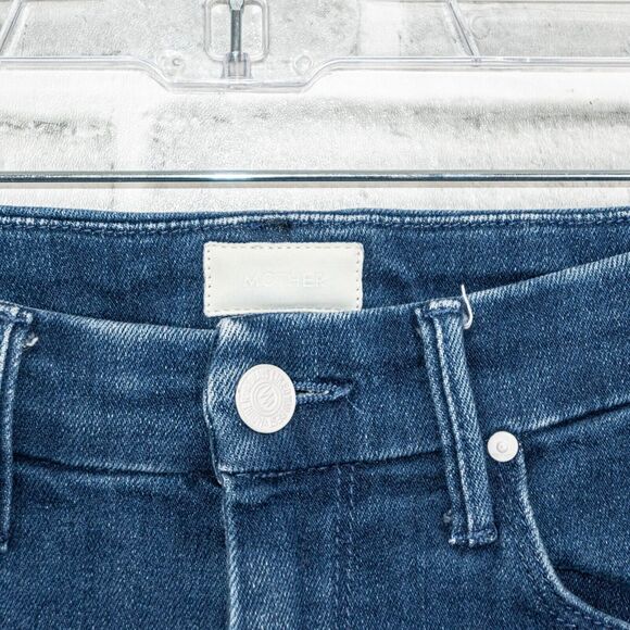 MOTHER Denim $248 High Rise Looker Ankle Jeans Blue Neither Here Nor there 25 - Picture 6 of 14